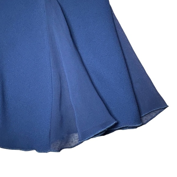 S.L. FASHIONS WOMENS NAVY BLUE SEQUINED ACCENTED 2-PC BLOUSE & SKIRT DRESS, 14 - Picture 4 of 9